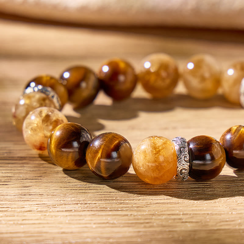 FuAttract Wealth Focus & Success Flow – Citrine Pyramid Tiger's Eye Pixiu Bracelet - image 8