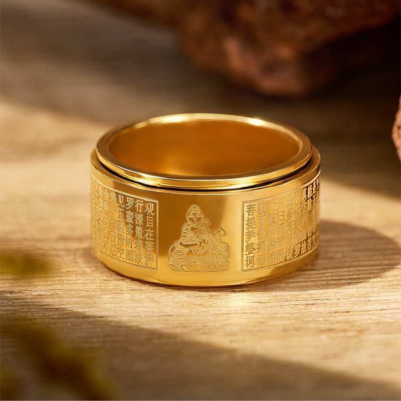 FuAttract Luck Strength & Protection Titanium Steel Chinese Zodiac Ring - image 1