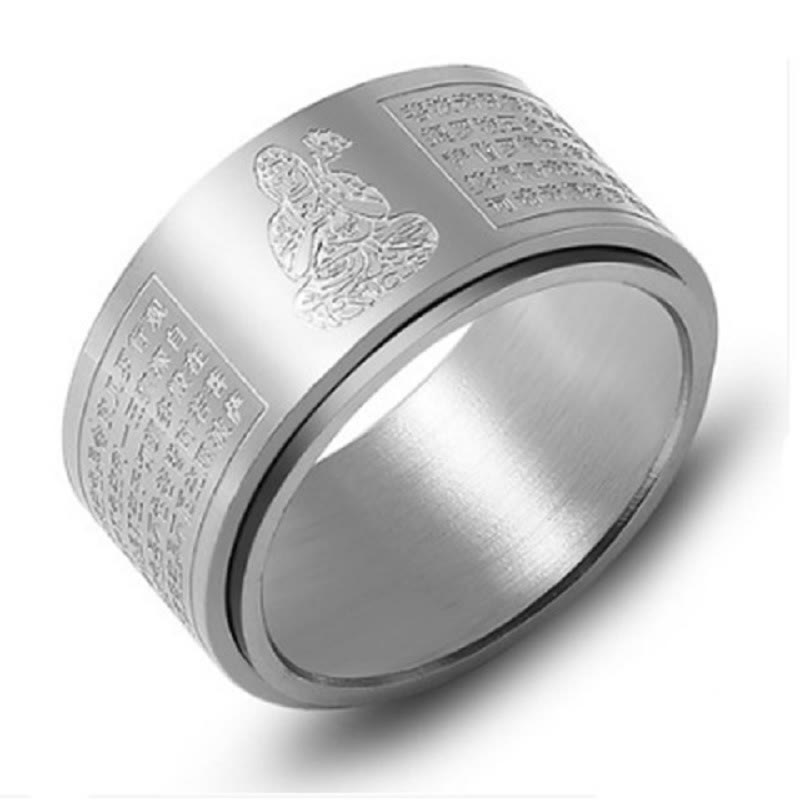 FuAttract Luck Strength & Protection Titanium Steel Chinese Zodiac Ring - Silver - Horse - US 13 - image 23