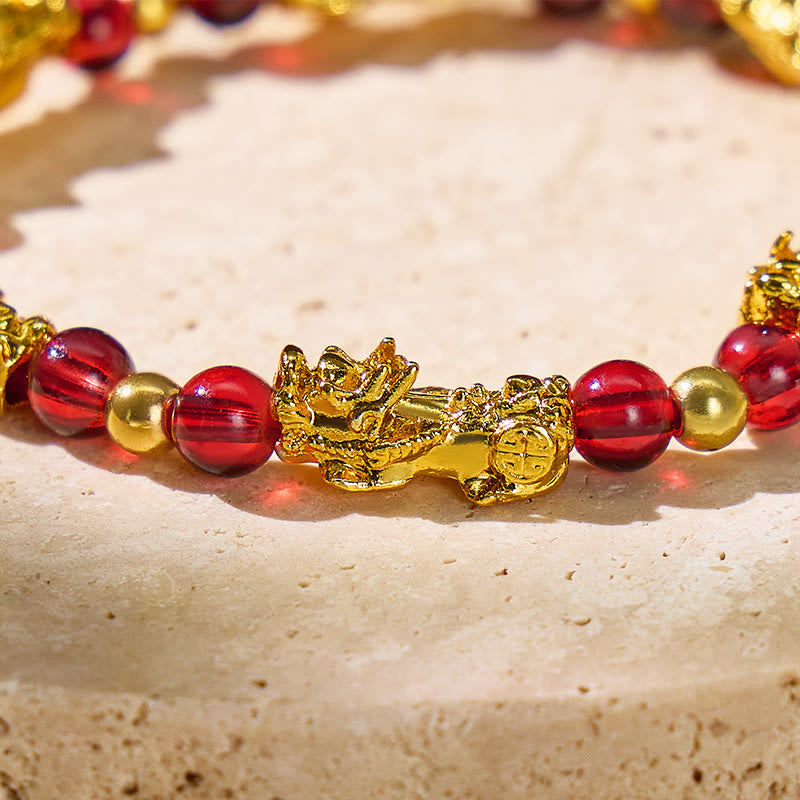 FuAttract Vitality Prosperity Wealth Attraction & Protection Garnet Pixiu Bracelet - image 5