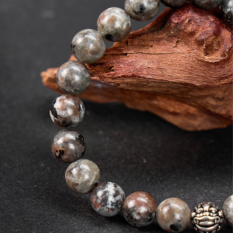 FuAttract Inner Power Protection Yooperlite S925 Sterling Silver & Pixiu Bracelet - image 7