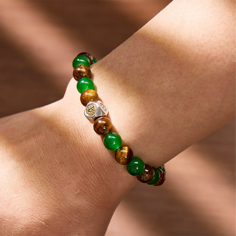 FuAttract Courage Growth & Lucky Tiger's Eye Green Aventurine Chinese Zodiac Bracelet - image 6