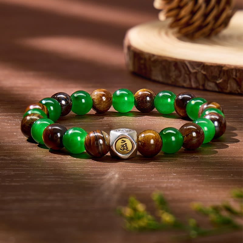 FuAttract Courage Growth & Lucky Tiger's Eye Green Aventurine Chinese Zodiac Bracelet - Samantabhadra – Dragon / Snake - image 17