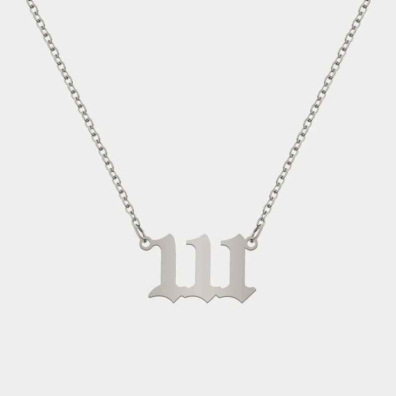 FuAttract Destiny Guidance Intuition Stainless Steel Angel Numbers Necklace - Silver - 111 - image 13
