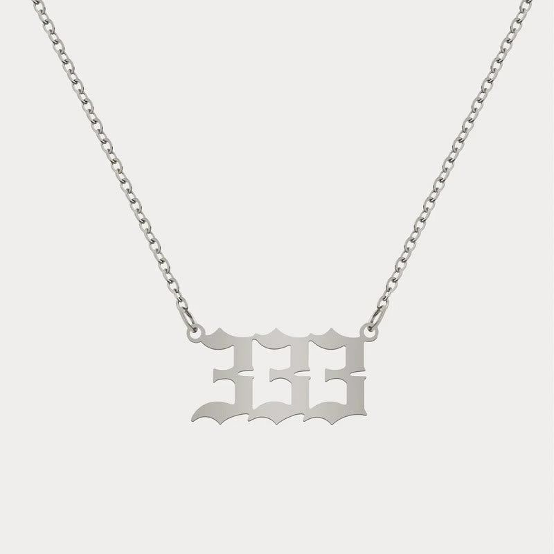 FuAttract Destiny Guidance Intuition Stainless Steel Angel Numbers Necklace - Silver - 333 - image 17