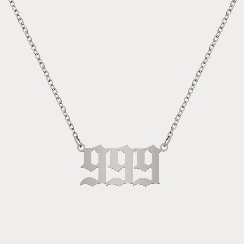 FuAttract Destiny Guidance Intuition Stainless Steel Angel Numbers Necklace - Silver - 999 - image 27