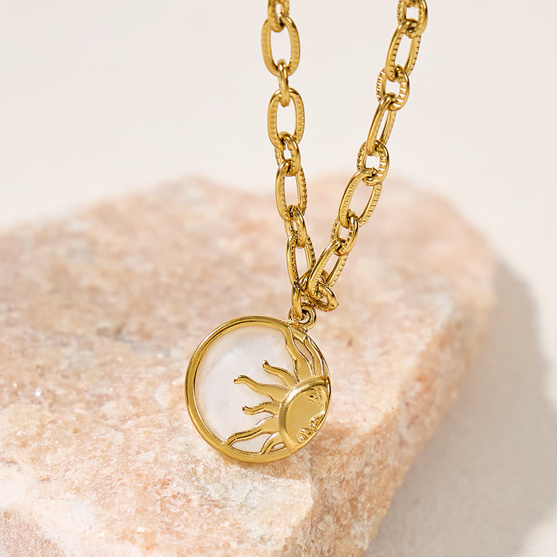FuAttract Balance Harmony Inner Peace & Energy Flow Sun & Moon Stainless Steel Necklace - image 3