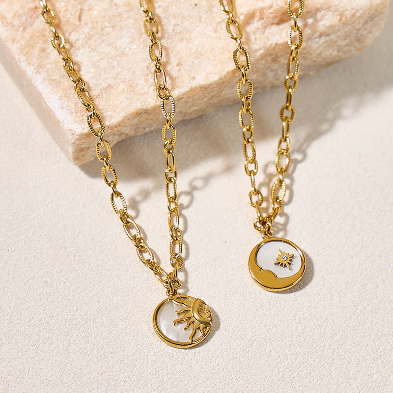 FuAttract Balance Harmony Inner Peace & Energy Flow Sun & Moon Stainless Steel Necklace - image 9