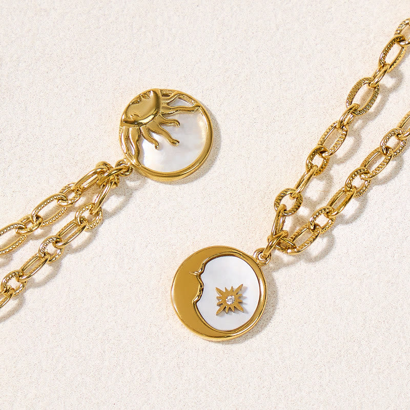 FuAttract Balance Harmony Inner Peace & Energy Flow Sun & Moon Stainless Steel Necklace - image 5