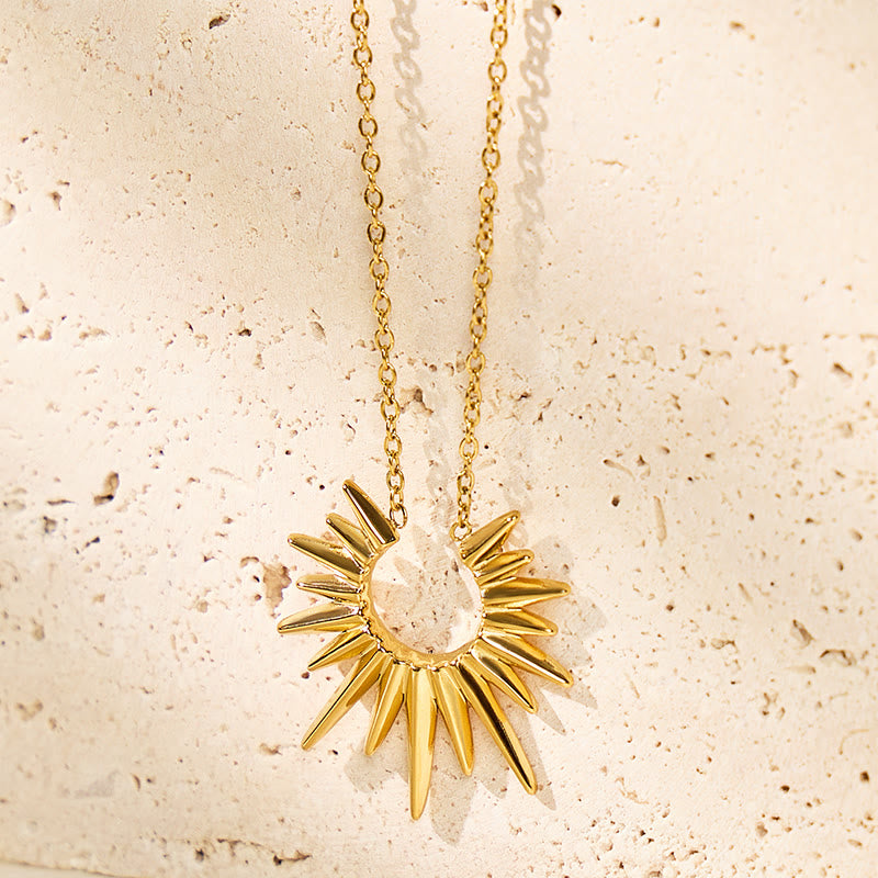 FuAttract Confidence & Empowerment Inner Power Sun Stainless Steel Necklace - image 3