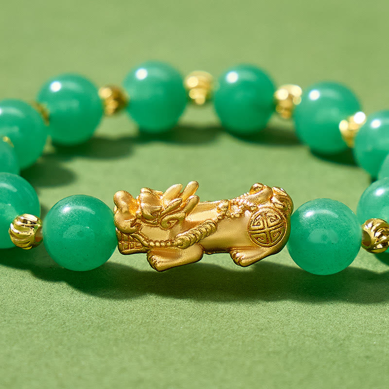 FuAttract Opportunity Vitality & Prosperity Flow – Green Aventurine Pixiu Bracelet - image 4