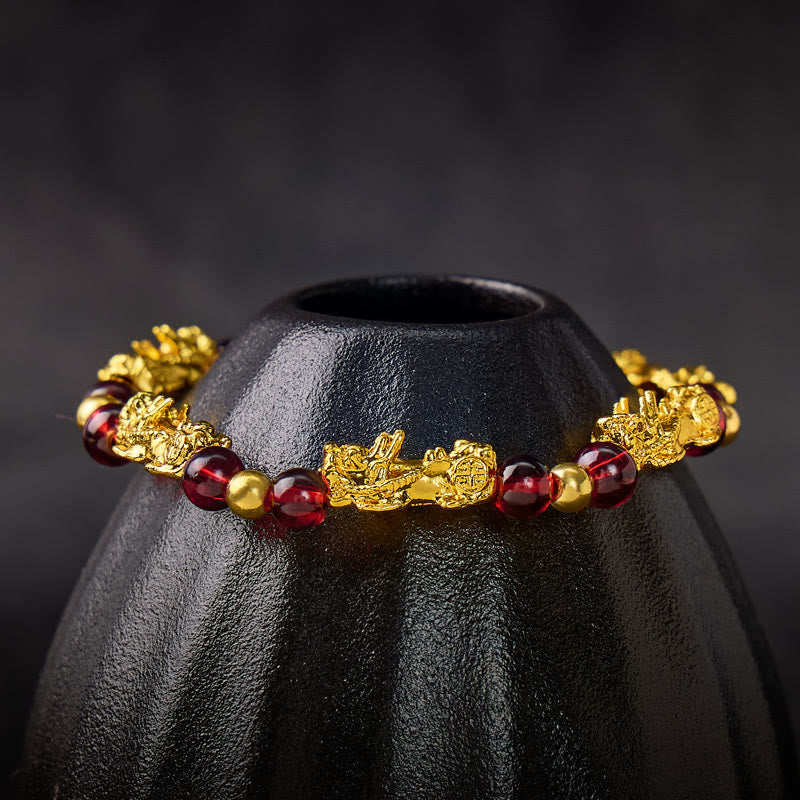 FuAttract Vitality Prosperity Wealth Attraction & Protection Garnet Pixiu Bracelet - image 4