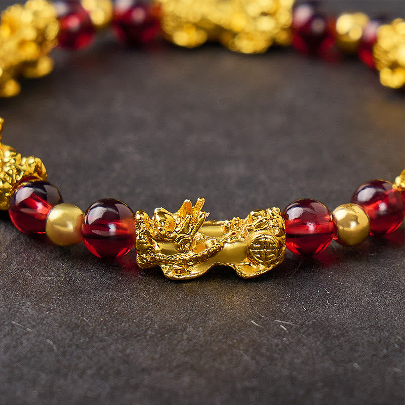 FuAttract Vitality Prosperity Wealth Attraction & Protection Garnet Pixiu Bracelet - image 5