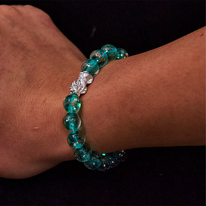 FuAttract Clarity Balance Radiance & Wealth Flow Silver Pixiu Glaze Bracelet - image 16