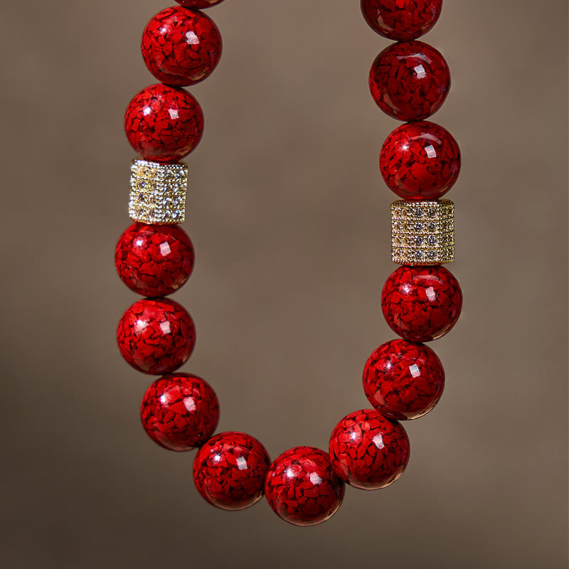 FuAttract Protection Focus & Wealth Flow Cinnabar Zircon Purple Sand Pixiu Bracelet - image 6