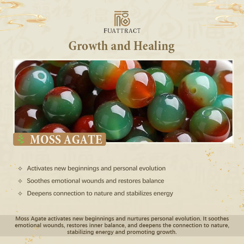 FuAttract Protection Insight & Balance Peacock Agate Chinese Zodiac Bracelet - image 8