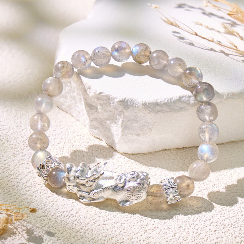 FuAttract Intuition & Protection Wealth Attraction Labradorite Pixiu Bracelet - image 1
