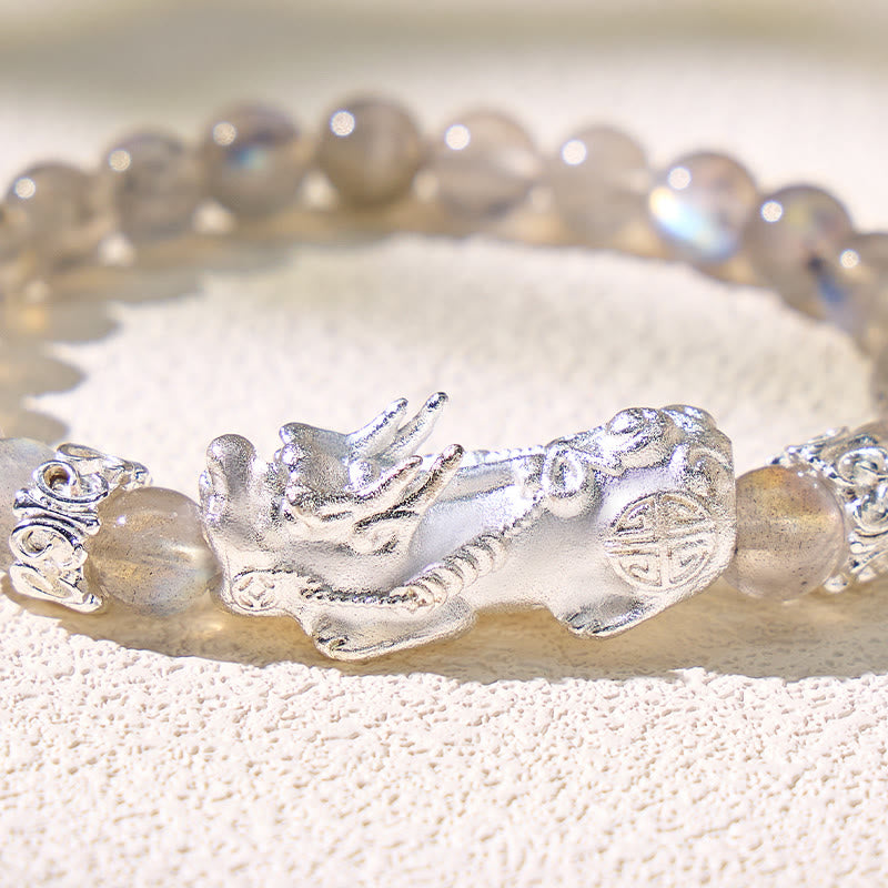 FuAttract Intuition & Protection Wealth Attraction Labradorite Pixiu Bracelet - image 5