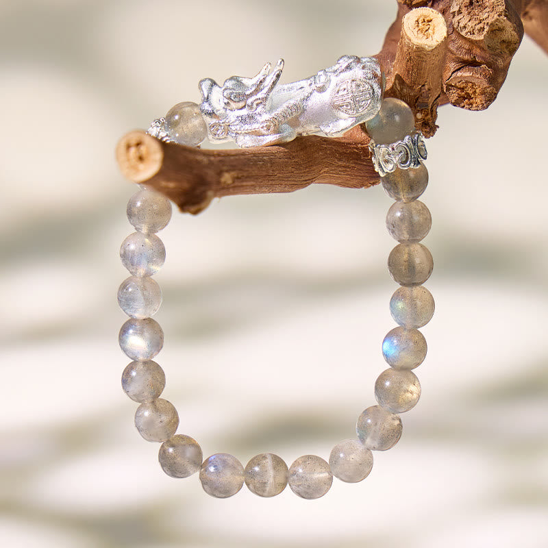 FuAttract Intuition & Protection Wealth Attraction Labradorite Pixiu Bracelet - image 3