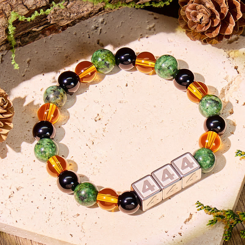 FuAttract Destiny Guidance & Wealth African Turquoise Angel Numbers Bracelet - image 2