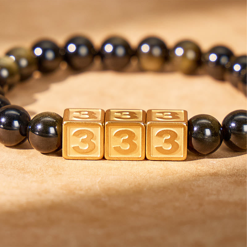 FuAttract Angel Numbers Bracelet — Destiny Guidance & Golden Obsidian Protection - image 6