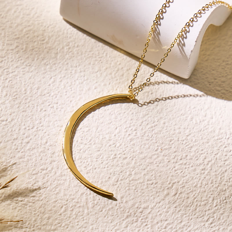 FuAttract Emotional Balance & Natural Rhythm Alignment Crescent Moon Flow Necklace - Gold - image 0