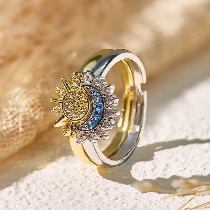 FuAttract Sun & Moon Balance Ring for Inner Harmony & Emotional Control - Sun & Moon - image 0