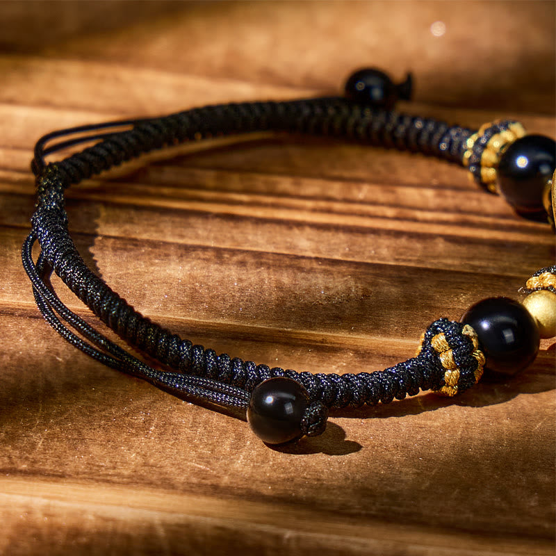 FuAttract Clarity Protection & Focus Black Obsidian Adjustable Bracelet - image 5