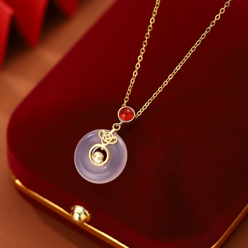 FuAttract Protection Luck Balance Chinese Zodiac S999 Silver Red Agate Necklace - Snake - image 18