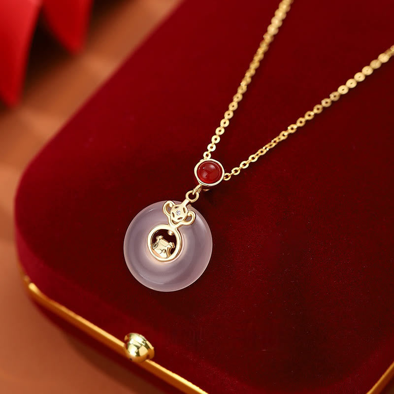 FuAttract Protection Luck Balance Chinese Zodiac S999 Silver Red Agate Necklace - Pig - image 23