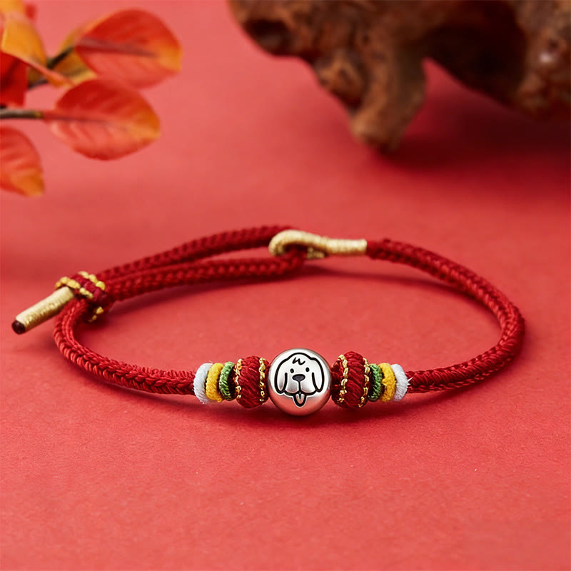FuAttract Protection & Inner Balance Chinese Zodiac Red String Silver Charm Bracelet - Dog - image 18