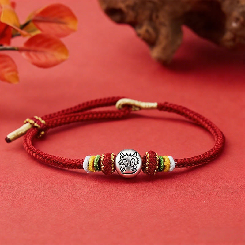 FuAttract Protection & Inner Balance Chinese Zodiac Red String Silver Charm Bracelet - Dragon - image 13