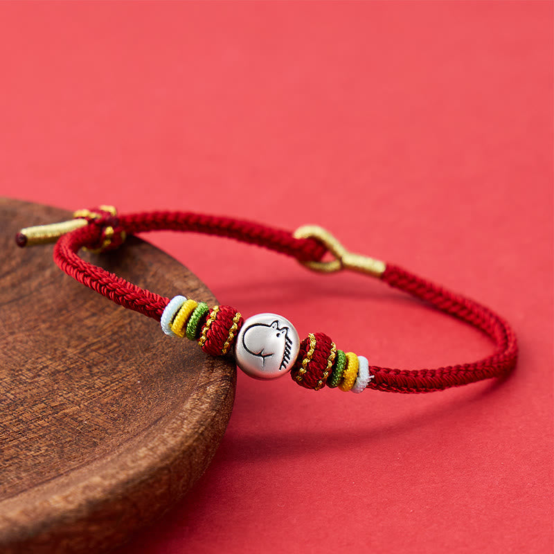 FuAttract Protection & Inner Balance Chinese Zodiac Red String Silver Charm Bracelet - image 1