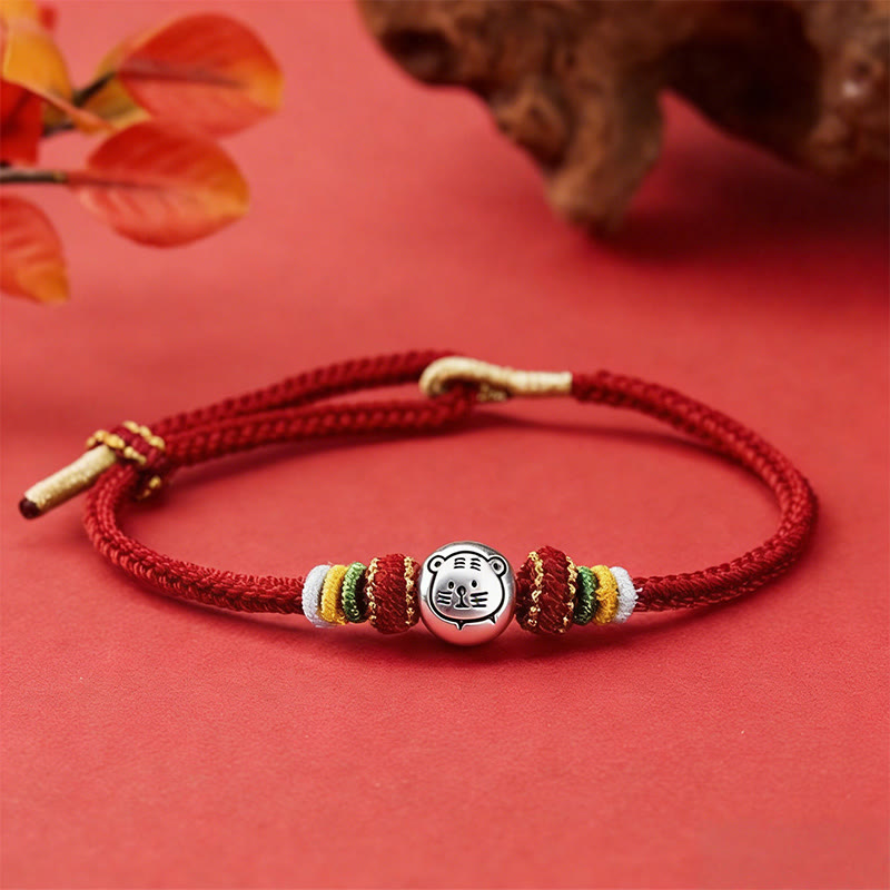 FuAttract Protection & Inner Balance Chinese Zodiac Red String Silver Charm Bracelet - Tiger - image 11