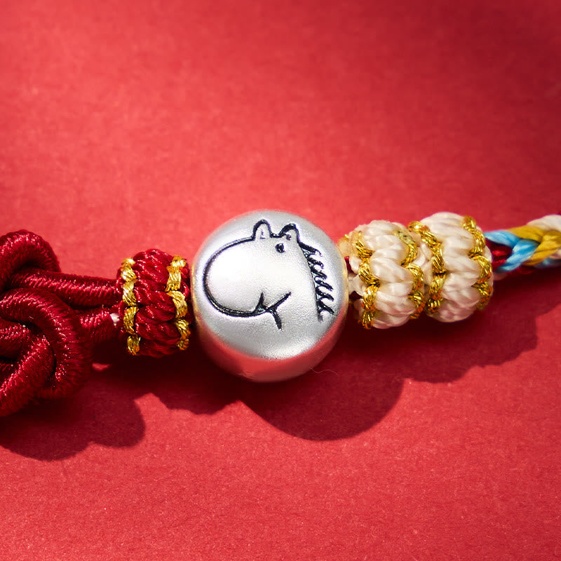 FuAttract Luck Protection & Harmony Chinese Zodiac Braided Cord Silver Charm Bracelet - image 7
