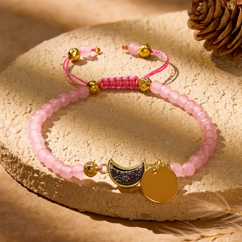 FuAttract Calm & Energy Crescent Moon Bracelet – Multi-Stone Healing Collection - Rose Quartz - image 17