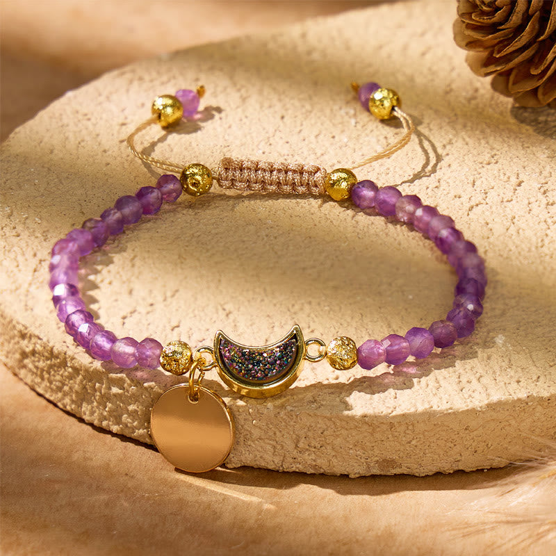 FuAttract Calm & Energy Crescent Moon Bracelet – Multi-Stone Healing Collection - Amethyst - image 17