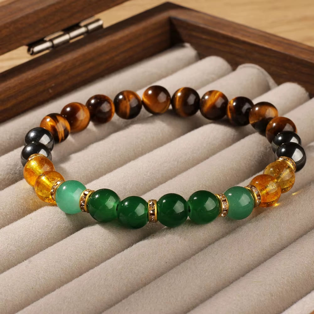 FuAttract Protection Courage Focus & Grounding Black Onyx & Tiger's Eye Bracelet - image 3