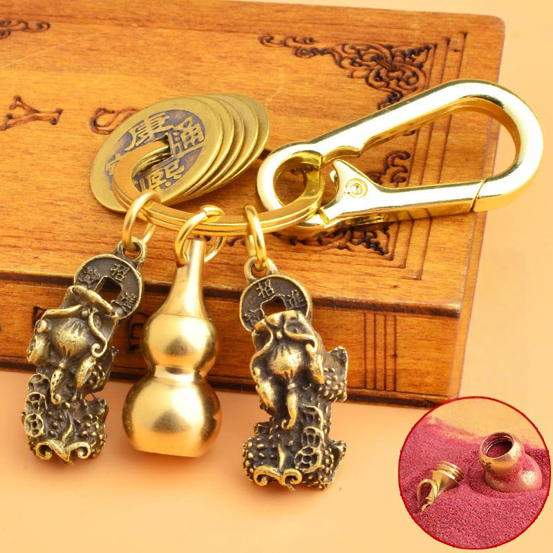 FREE Today: Fortune Protection Prosperity Flow Brass Chinese Zodiac Keychain with Pixiu - image 24