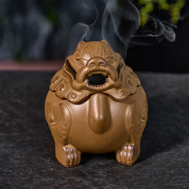 FuAttract Wealth Attraction Energy Balance Decor Pixiu Ceramic Incense Burners Desktop Ornaments - Pixiu - image 0