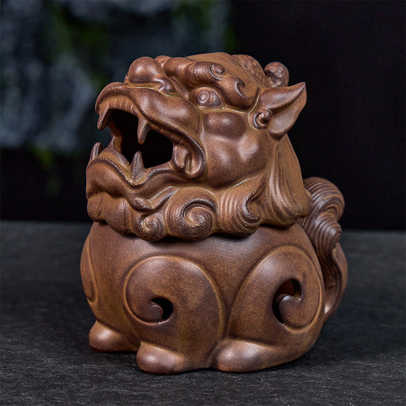 FuAttract Ceramic Wealth Attraction Decor Pixiu Incense Burners for Home Ritual - Brown - image 8