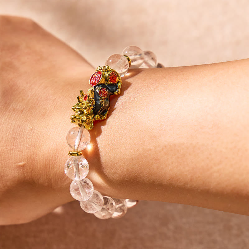 FuAttract Clear Quartz Pixiu Bracelet – Wealth Energy Clarity & Protection - image 3