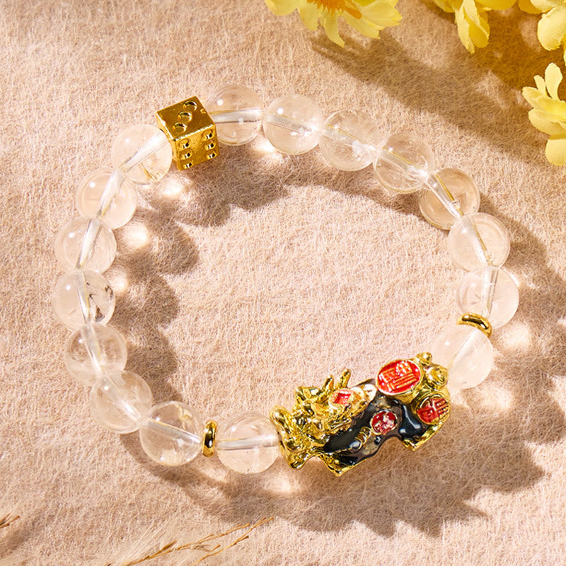 FuAttract Clear Quartz Pixiu Bracelet – Wealth Energy Clarity & Protection - image 2