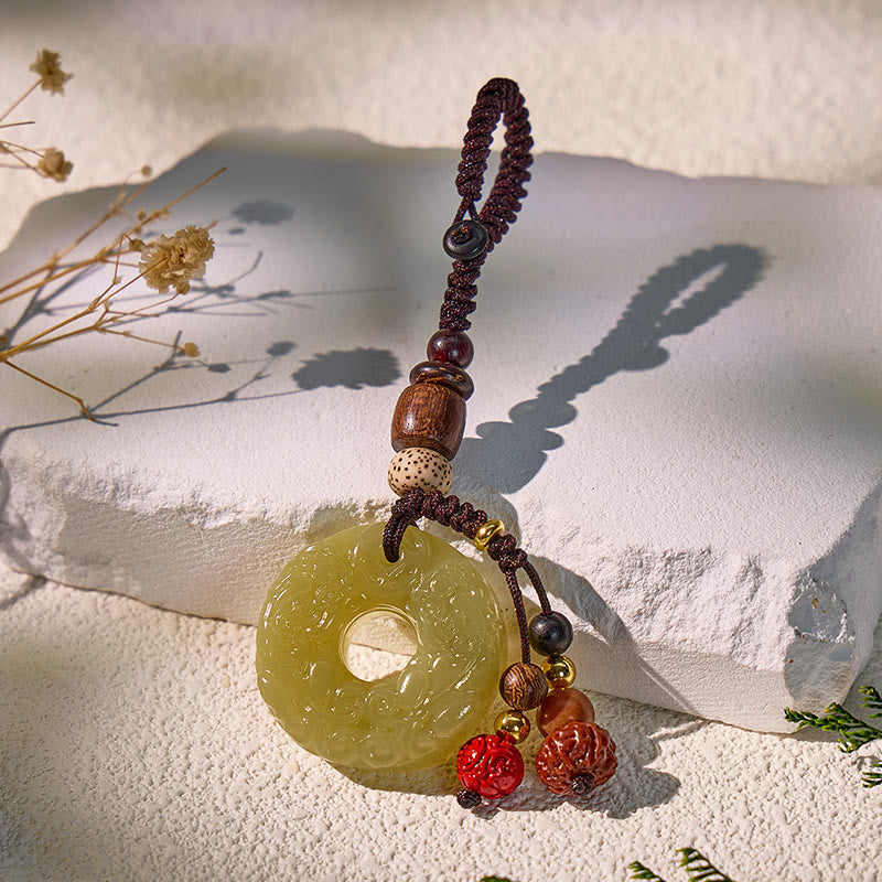 FuAttract Harmony & Protection Hetian Jade Ping An Buckle Pixiu Keychain - image 17