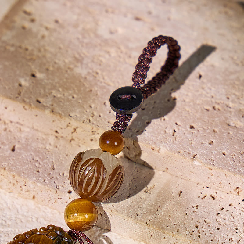 FuAttract Tiger's Eye Lotus Pixiu Keychain – Wealth Protection Energy - image 5