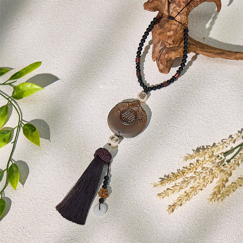 FuAttract Protection Grounding & Wealth Energy Black Obsidian Pixiu Car Hanging Decor - image 1