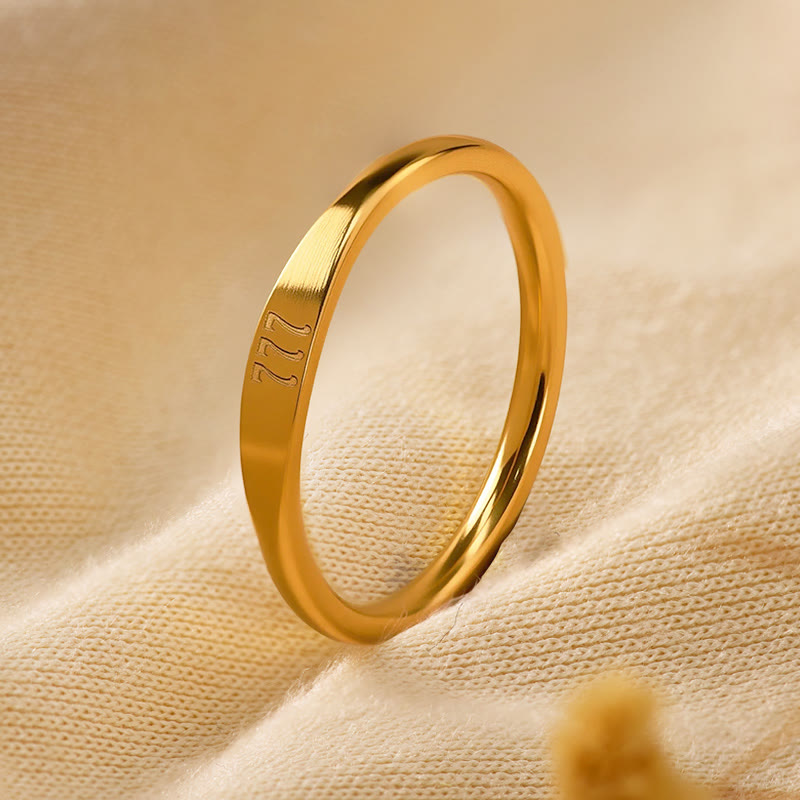 FuAttract Angel Numbers Stainless Steel Adjustable Ring for Destiny Guidance & Strength - image 1