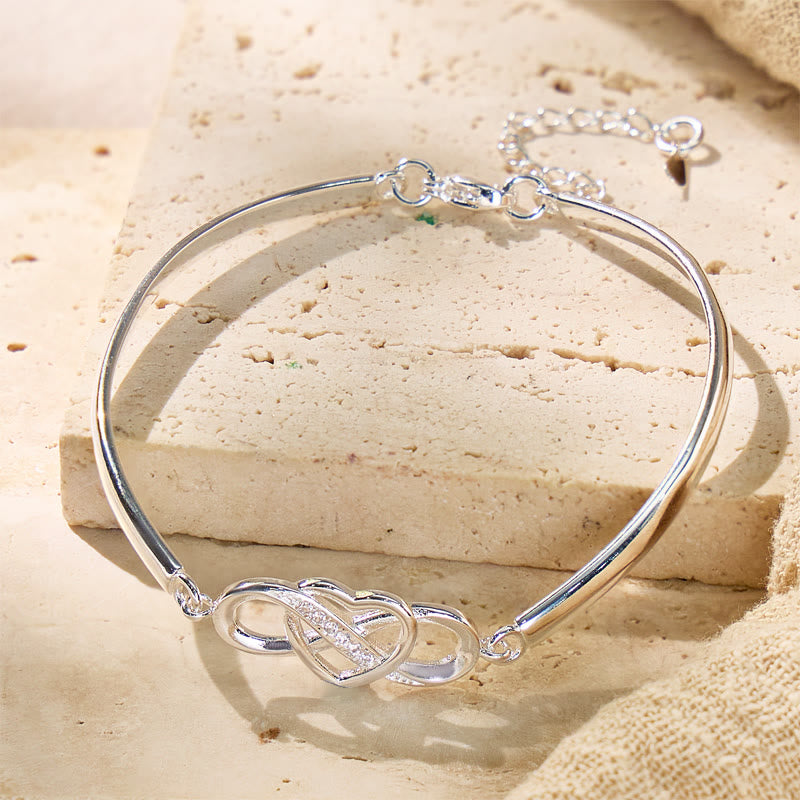 FuAttract Self-Love Emotional Connection Infinity & Heart Zircon Adjustable Bracelet - image 1