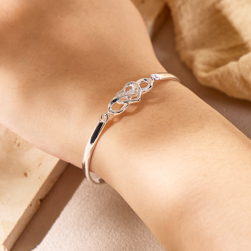 FuAttract Self-Love Emotional Connection Infinity & Heart Zircon Adjustable Bracelet - image 3