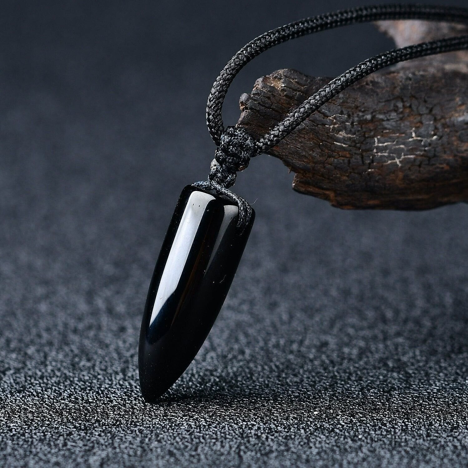 FuAttract Black Obsidian Pendant Adjustable Necklace – Protection & Grounding Energy - Bullet - image 5